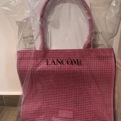 Lancôme pink beach tote bag new