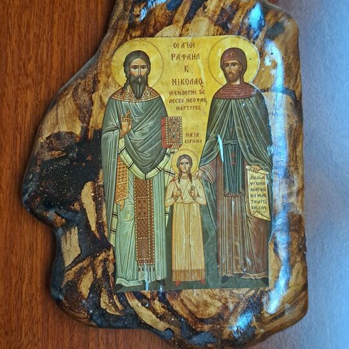 Religious icons, set of 16, various sizes and materials