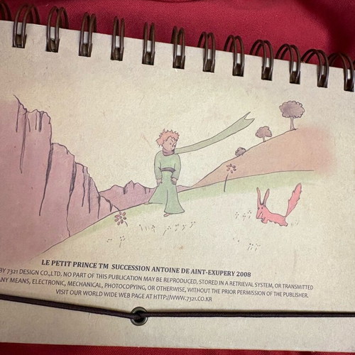 The Little Prince weekend planner used with hardcover