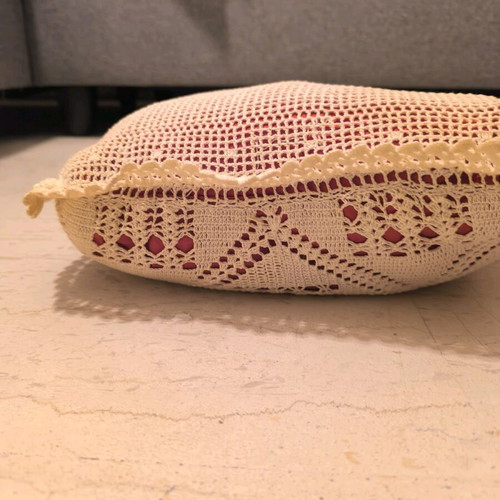 Traditional sofa pillows used, set of 2, handmade