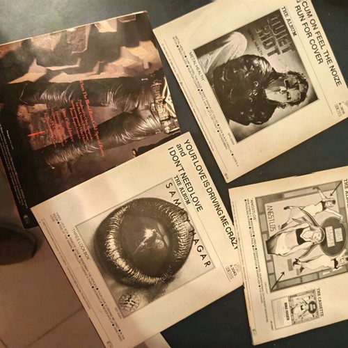 Hard rock collectible records new, 4 singles from 1980s