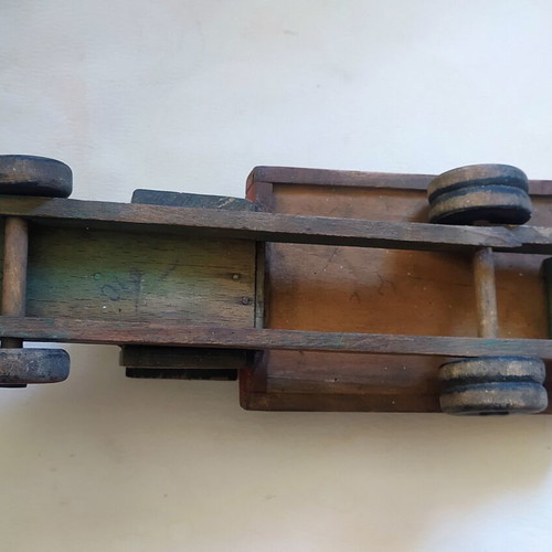 Wooden prewar truck 1940s folk art, used