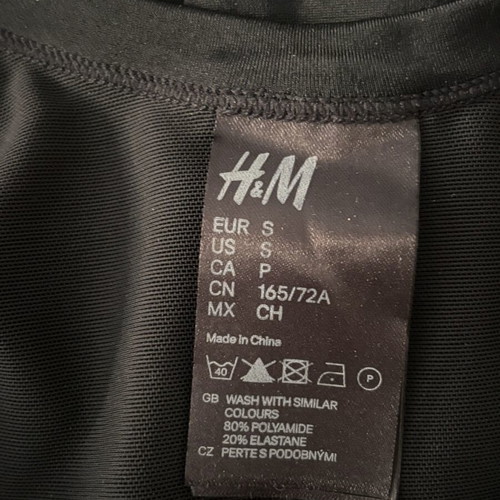 H&M Elastic Shapewear Dress bodysuit like new, small, black