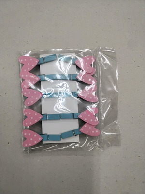 Craft clothespins with heart designs set of 10, 4.5 cm new