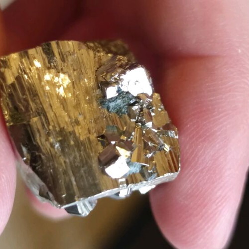 Pyrite gold color with characteristic shape new collection specimen