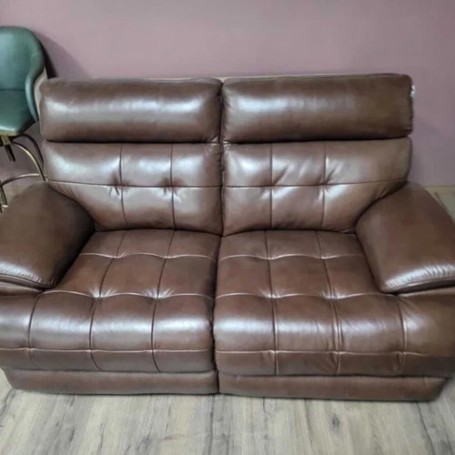 Brown leather La-z-boy sofa set new, two double sofas