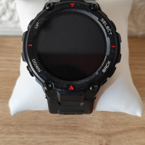 Amazfit T-Rex smartwatch used, rugged design with GPS and 14 sports profiles