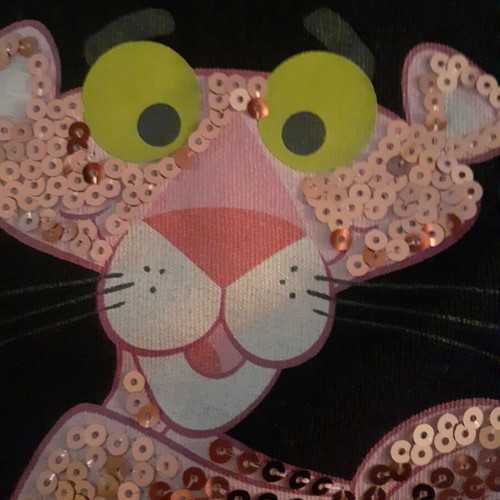 Zara women's sweatshirt used with Pink Panther embroidery