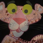 Zara women's sweatshirt used with Pink Panther embroidery