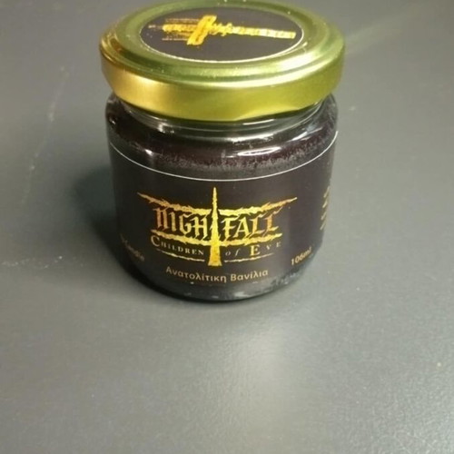 Handmade soy candle in Nightfall jar with Oriental Vanilla scent new