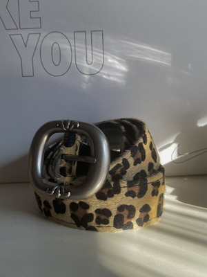 Leopard print hair belt, size 110cm
