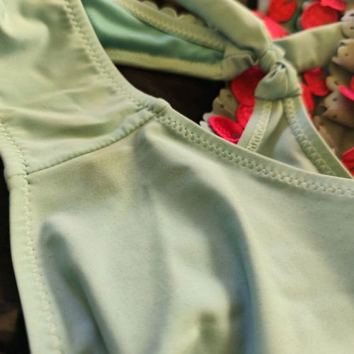 Children's bikini swimsuit used with cherries for ages 8-10