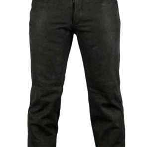 Κομψό δερμάτινο παντελόνι από Nubuk μαύρος δέρμα βουβάλου μεγέθους 34 Size US34