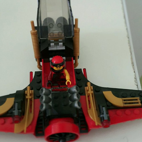 Lego Ninjako red airplane used with figure