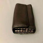 Peterson leather key wallet used, black with 10 hooks