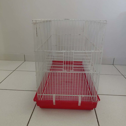 Birdcage used with 6 feeder slots, no middle bar, 63×35×45 cm