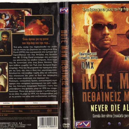 Never Die Alone DVD used, action, drama, crime with subtitles