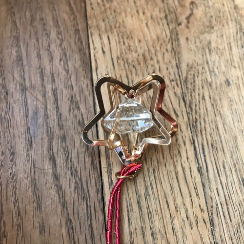 Decorative star charm with diamond good luck ornament new