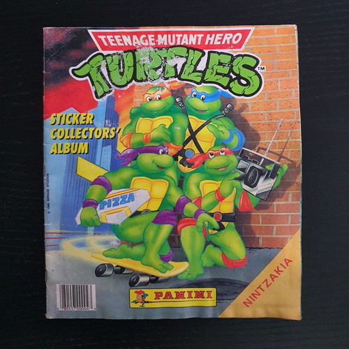 Teenage Mutant Hero Turtles Panini Album 1990 used, with stickers