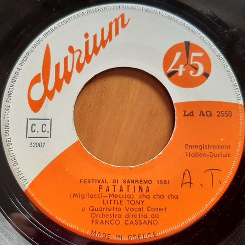 Little Tony 24000 Baci 7" single used, authentic Greek edition
