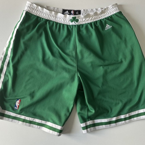 Adidas Boston Celtics green shorts with white stripes size XL like new