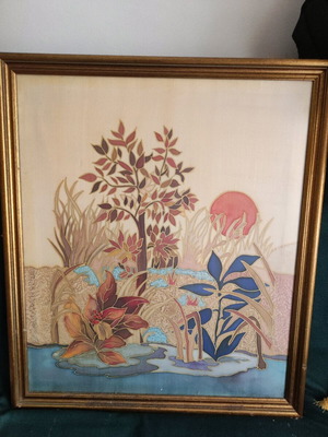 Painting used with wooden frame