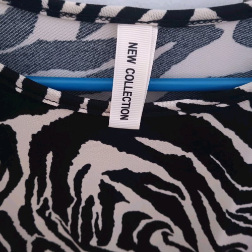 Zebra dress new XL 42 14 black and white