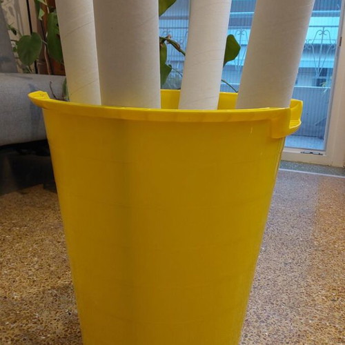 IKEA plastic stool like new, poster storage space