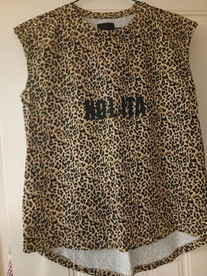 Leopard cotton t-shirt like new, multicolor, size L