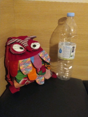 Owl fabric backpack used