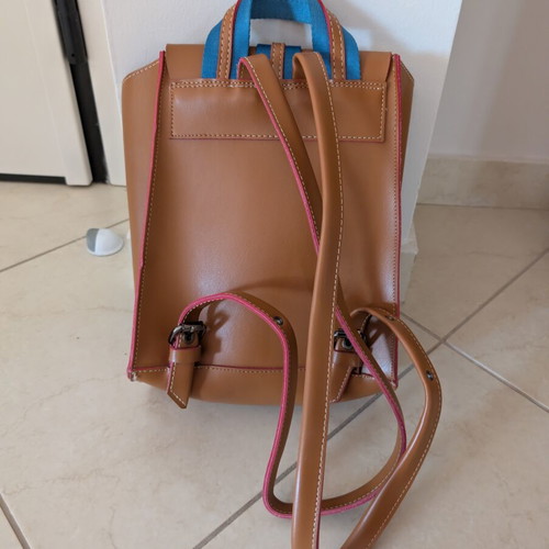 FRNC Francesco Leather Backpack Like New Tan Color