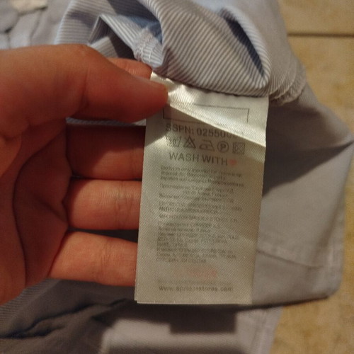 Cotton women's summer shirt like new, white and blue