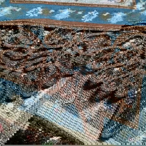 Χειροποίητο Μετρητό Σεμέν Ασημόκλωστη Και Χειροποίητο Λάσε Καινούργιο