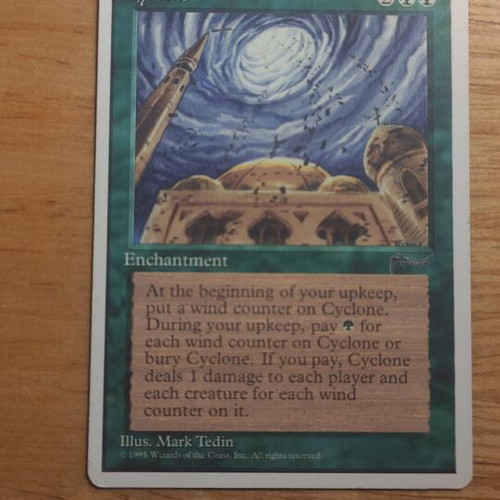 Cyclone Magic the Gathering Chronicles card like new