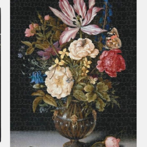 Interdruk puzzle 1000 pieces new with Ambrosius Bosschaert painting