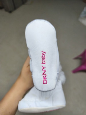 DKNY Baby Winter Boots White Size 17 Like New