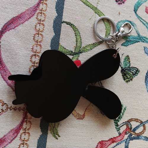 Keychain used large, black and multicolored