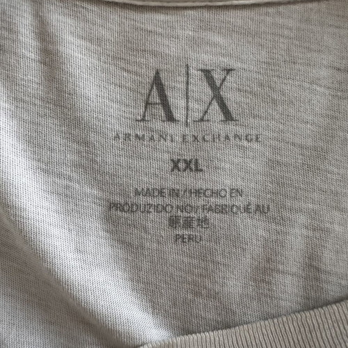 Armani Exchange short-sleeve shirt used, size XXL, white multicolor