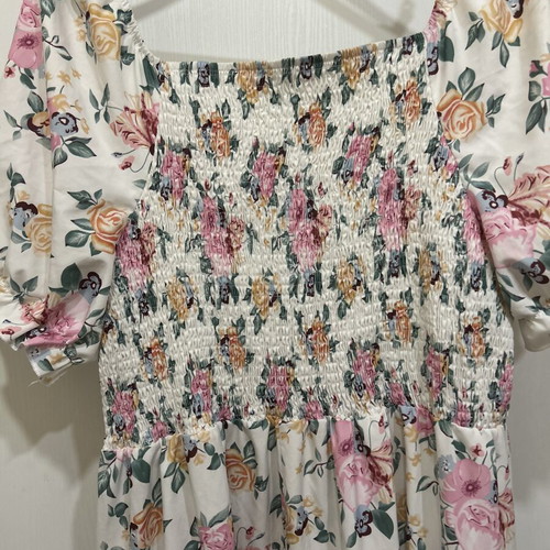 Maxi dress 5XL floral pastel, new