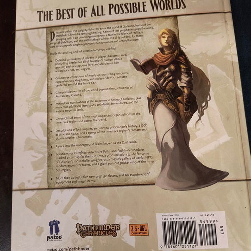Pathfinder 1st Edition books like new, campaign setting, ultimate magic, gamemastery guide
