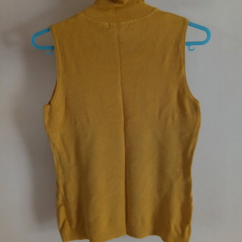 Knitted sleeveless turtleneck Luise Orop like new, yellow