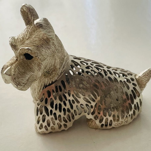 Christofle Silver Plated Scottish Terrier Figurine like new