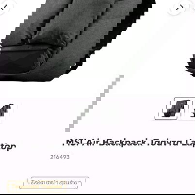 MSI Air Gaming σακίδιο πλάτης ανατομικό καινούργιο, γκρι, για laptop 17,3"