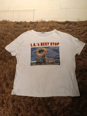 Zara short-sleeve t-shirt with print white like new size L