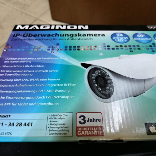 Maginon wifi ip camera new, metal durable