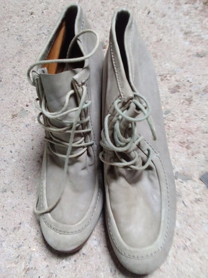 Zara leather ankle boots gray size 39 like new