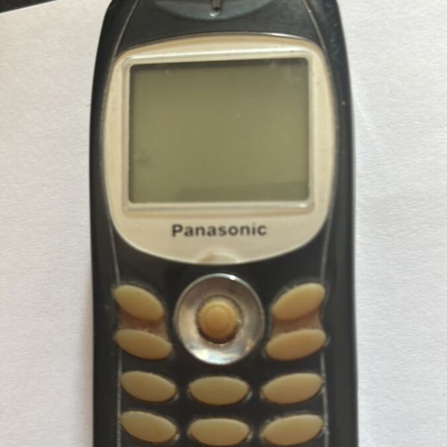 Panasonic cell phone used, old, black