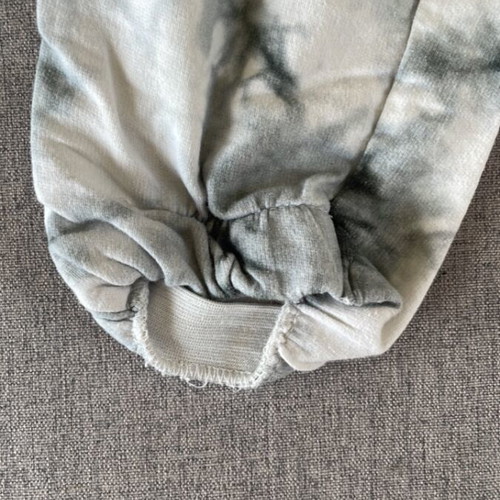 Bershka M sweatpants used, white and gray, cotton