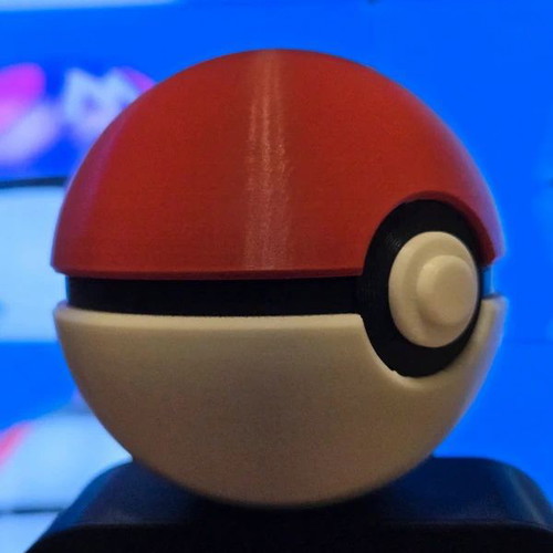 Classic Pokémon Pokéball 3D printed, made to order