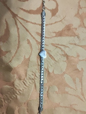 Stainless steel bracelet like new with moving heart